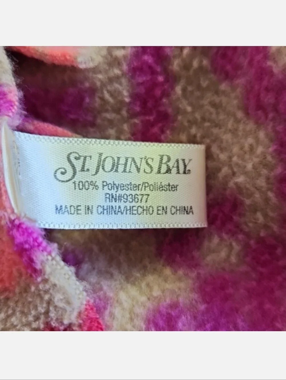 NWOT St. John's Bay Scarf Fuschia Purple Pink Gold